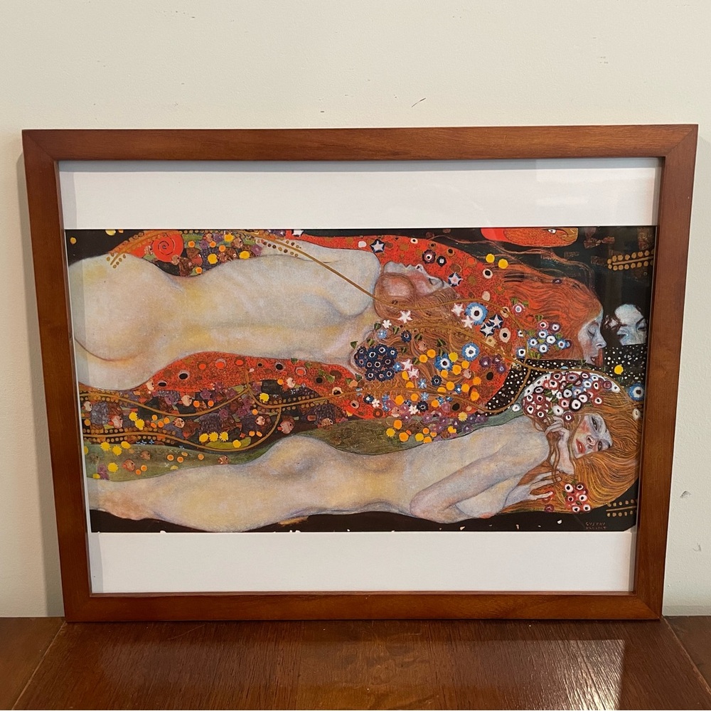 Klimt Sea Serpents II Framed Print 15x12 1907 Art Nouveau Modern Nymphs Mermaids - Picture 2 of 3